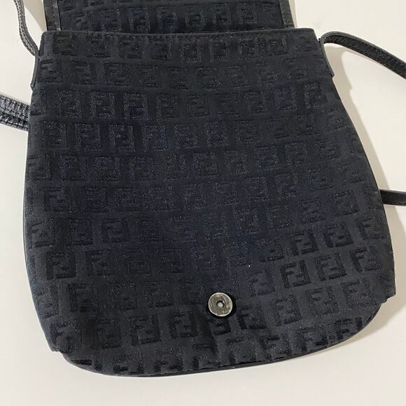 Fendi FF Zucca Logo Zucchino Monogram Canvas Shoulder Bag Purse Vintage Y2K 90's - Picture 9 of 16